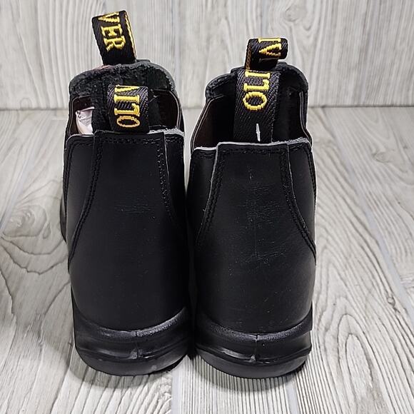 Oliver Elastic Sided Chelsea Leather Black Boots Steel Toe Men's Size 10, NEW - Picture 5 of 13